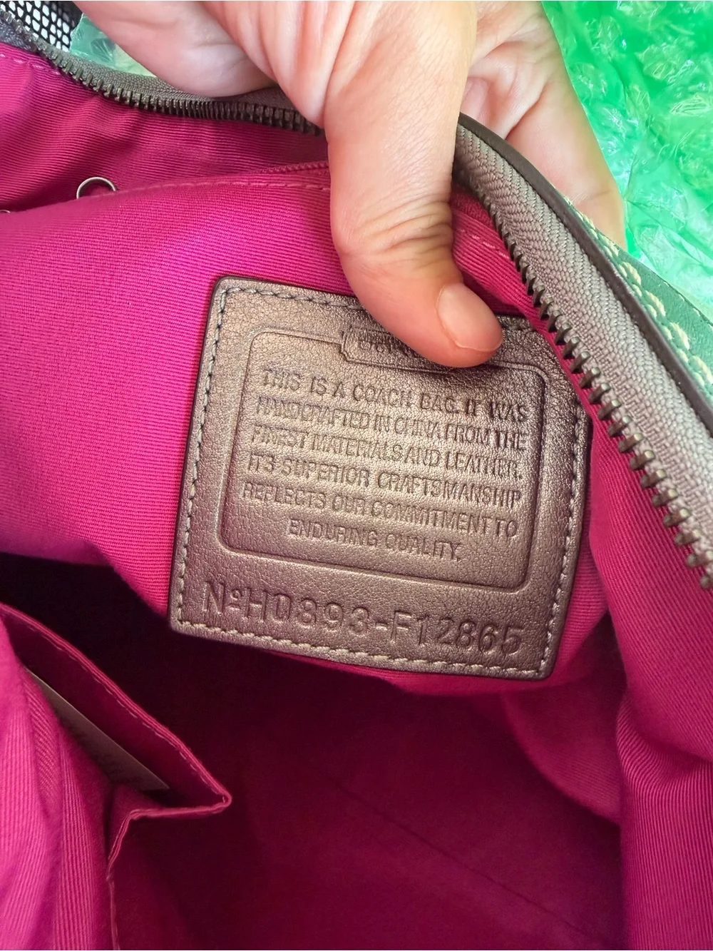 Coach patchwork shoulder